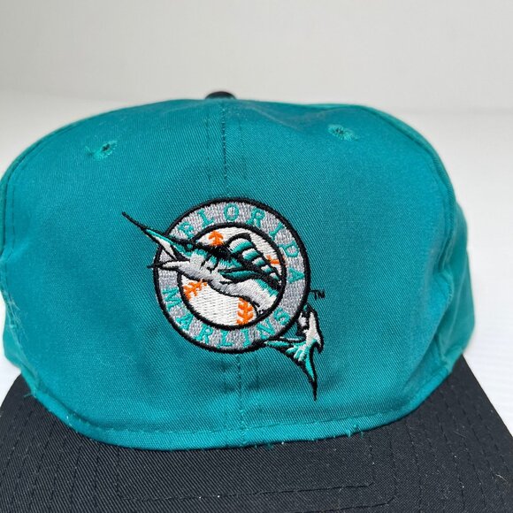 Vintage MLB Florida Marlins Snapback Hat - Picture 2 of 5